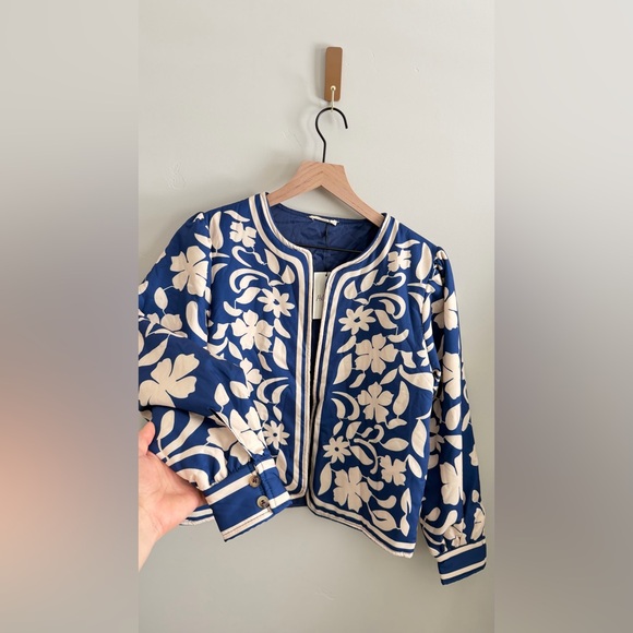 SundayUp Flower Print Open Front Elegant Jacket - Picture 3 of 4